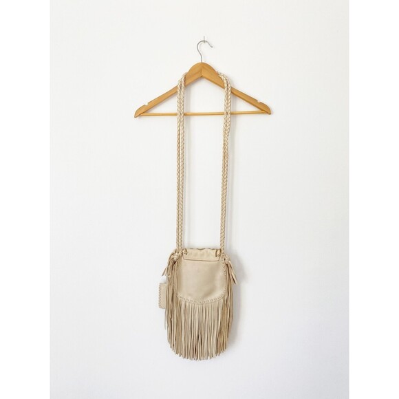 Ralph Lauren Cream Leather Fringe Beaded Crossbody Bag, 2011 Runway Collection - Picture 7 of 16